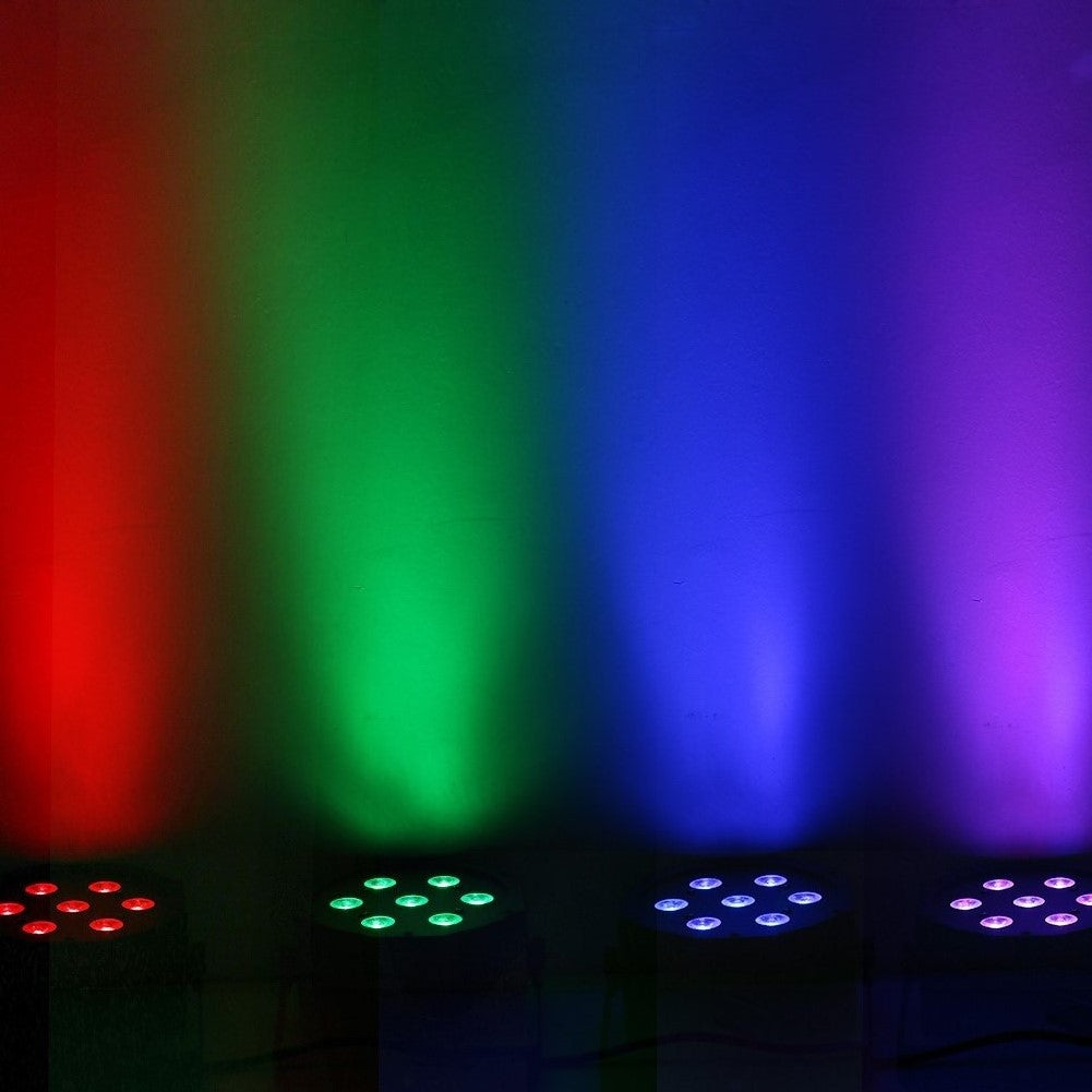 12-Pack, OPPSK 7x4W RGBW 4in1 Quad Color DMX Wedding Uplight LED Par Light for Stage Lighting Wall Wash