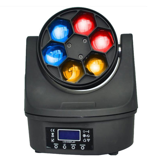4-Pack, OPPSK 6x15W Big Bee Eye RGBW 4in1 90W LED Professional Show lighting Sharpy Beam Moving Head Light