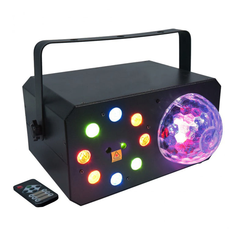 4-Pack, OPPSK 60W RGBA LED Strobe Chase Light RGBWAP Magic Ball Dome Red Green Laser Projector Multi-Effect DJ Lighting for Party Club KTV