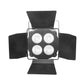 4-Pack, 4x50W Warm White Cool White LED Par Light with Barn Doors for Theatre Stage Lighting