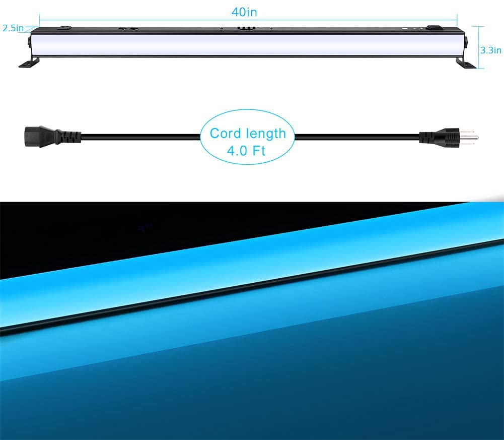 6-Pack, OPPSK 224LED RGB 3in1 Indoor DJ Effect Light Bar Aluminum Housing DMX LED Wall Washer Up lighting