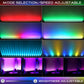 12-Pack, OPPSK 60 LED RGB Tri-color Smart APP Control Dimmable Wash Light Bar