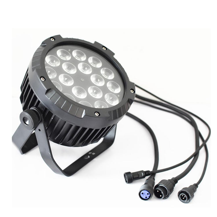 4-Pack, 18x15W RGBWA 5in1 IP65 Stage Lighting Outdoor Waterproof LED Par Light