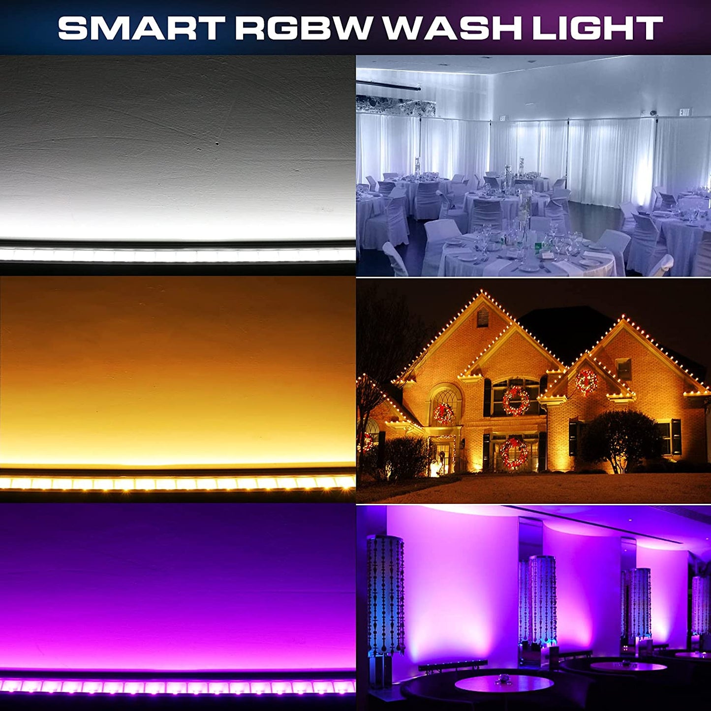 10-pack, OPPSK 72W LED RGB+warm white+cold white Smart APP Control Outdoor IP65 LED Wall Washer Light