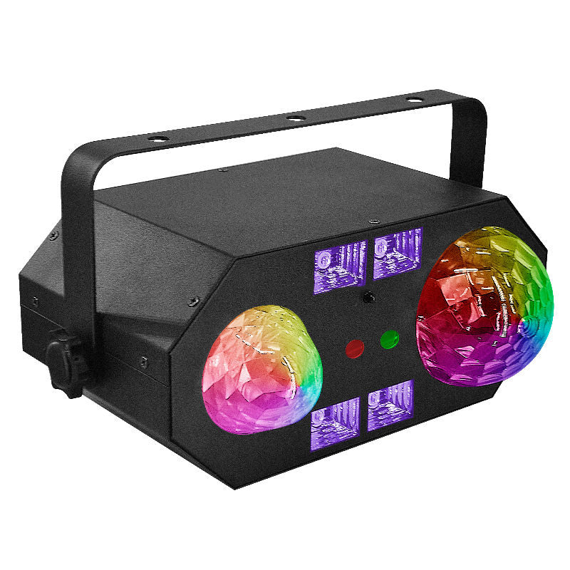 6-Pack, Multi-effect UV+strobe+derby+water wave+laser LED DJ Disco Light